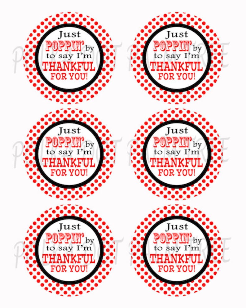 INSTANT DOWNLOAD DIY Printable Black and Red Polka Dot Just Poppin by ...