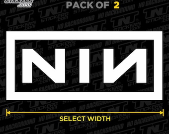 Nine Inch Nails Vinyl Decal – NIN Band Logo, Waterproof Sticker (Pack of 2)