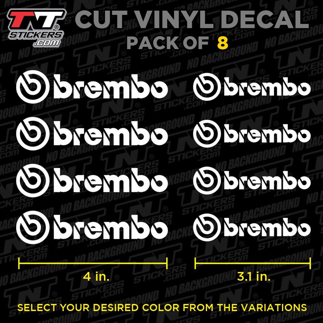 Sticker Brembo Window BREMBO Caliper Logos Car Brake Vinyl Decal Sticker – Waterproof – Pack ...