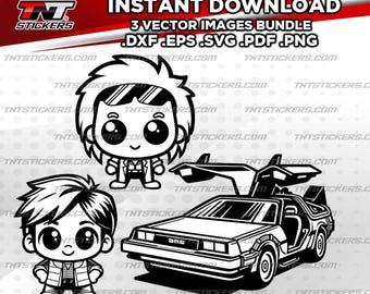 Back to the Future Vector File Bundle | Cricut, Silhouette (Digital Download)
