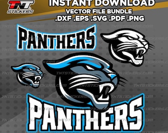 Panthers Mascot Vector File | School Team Logo (svg, eps, png, pdf, dxf)