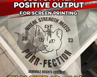 Custom Screen Printing Film Positive | Waterproof Imagesetter, 10x14 in
