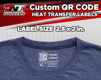 Custom QR Code Iron-On Clothing Labels | Tagless Heat Transfer