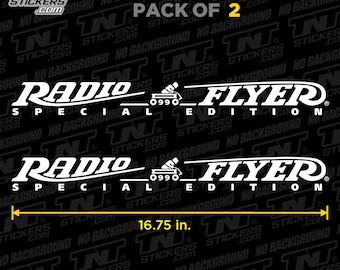 Radio Flyer Wagon Decals (Set of 2) 0990 Special Edition | Vinyl Replacement Stickers