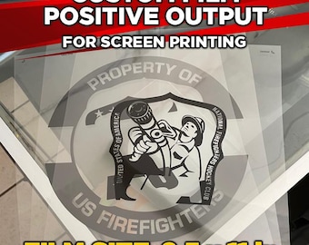 High-Resolution Film Positive for Screen Printing | 8.5 x 11 in, Waterproof