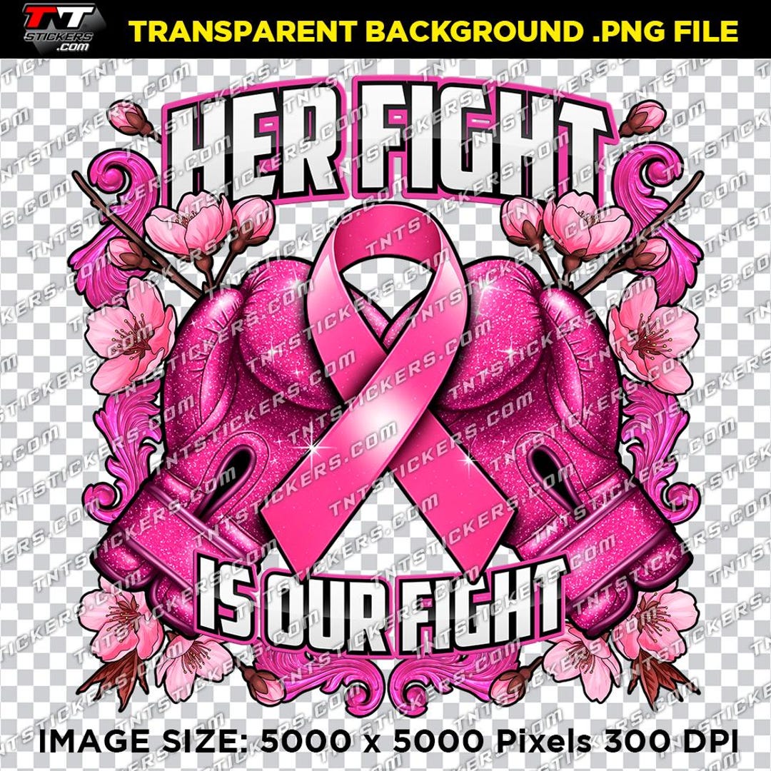 Breast Cancer Awareness PNG | Pink Ribbon, Boxing Gloves (digital ...
