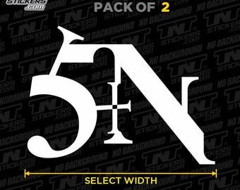 Nine Inch Nails Vinyl Decal – NIN SIN Band Logo, Waterproof Sticker (Pack of 2)