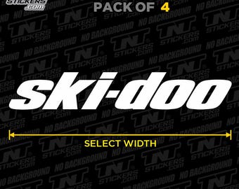 Ski-Doo Logo Vinyl Decal Sticker – Waterproof, Pack of 4