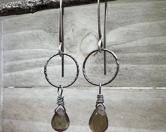 Andalusite drop earrings