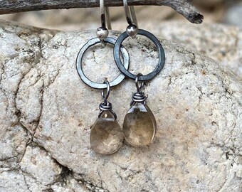 Smoky quartz earrings