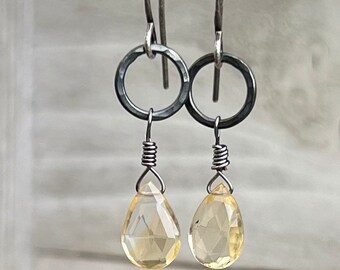 Citrine drop earrings