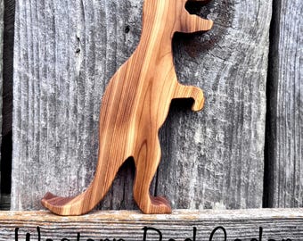 Dino-Grip Rex– Dinosaur Oven Rack Pull | Handcrafted Wooden T-Rex Oven Rack Pull, Rustic Kitchen Tool, Baking Safety Pull