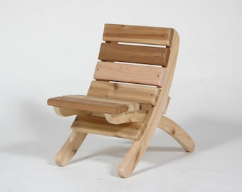 Handcrafted Western Red Cedar Kids Folding Chair