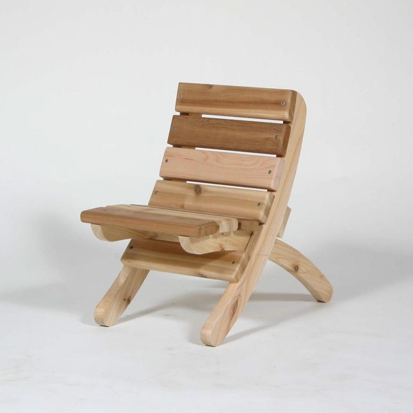 Handcrafted Western Red Cedar Kids Folding Chair