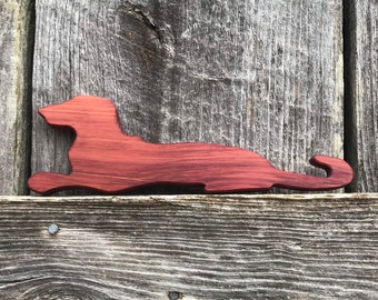 Dachshund Oven Rack Pull: Aromatic Cedar Kitchen Tool