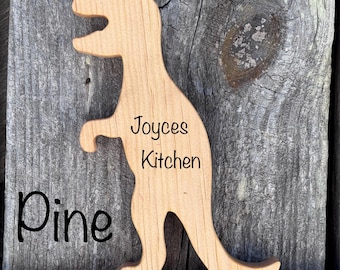 Personalized Dino-Grip Rex– Dinosaur Oven Rack Pull | Handcrafted Wooden T-Rex Oven Rack Pull, Rustic Kitchen Tool, Baking Safety Pull