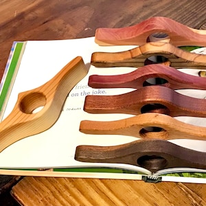 Natural Wood Page Holder | Book Pal | Book Accessories | Reading | Bookmark |  Thumb Page Holder | Student | Book Lover Gift | Page Holder