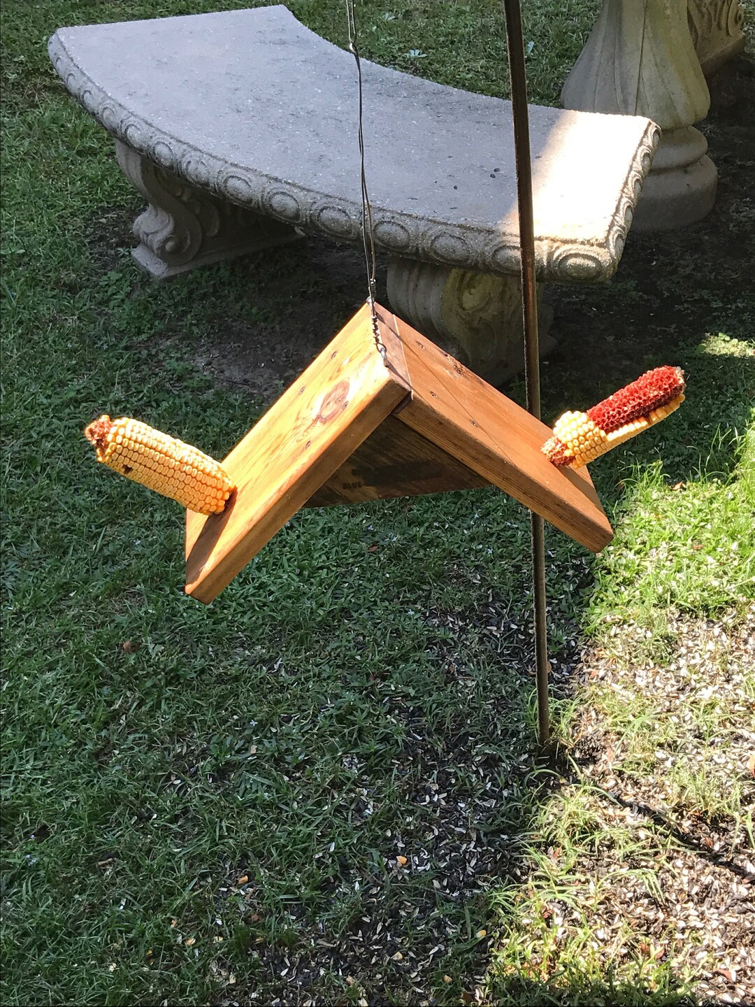 Double Squirrel Feeder Corn Cob Feeder Squirrel Corn Feeder Etsy