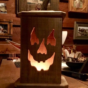 Reclaimed Wood, Pumpkin, Jack-o-lantern, Fall, Halloween, Decor, Porch ...