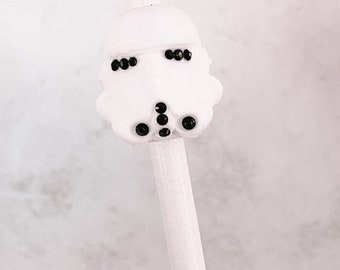 Storm Trooper Straw Topper - Jeweled