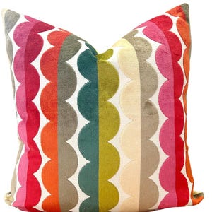 Jonathan Adler Cut Velvet Pillow Cover // Jonathan Adler Paradiso Anacapri 18x18, 20x20 Square Throw Pillow, Accent Pillow, Toss Pillow