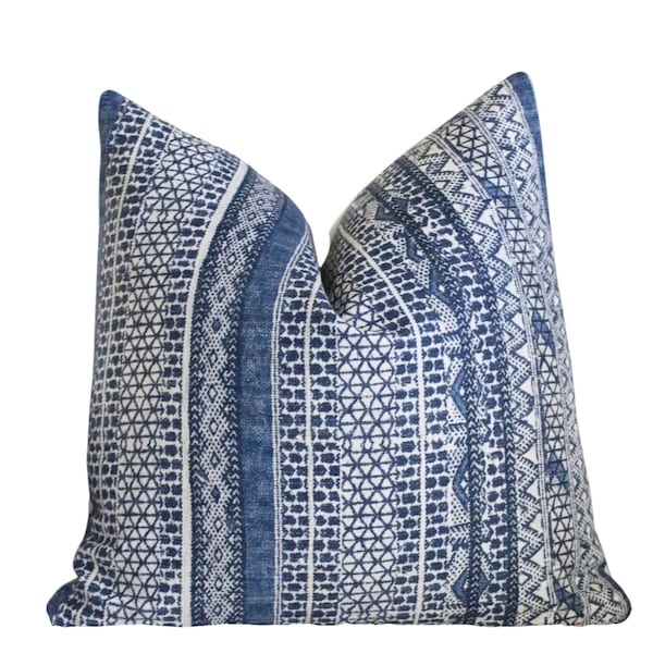 Indigo Pillow Cover Etsy