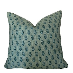 Peter Dunham Pillow Cover // Peter Dunham Rajmata Blue Pillow Cover 20x20 22x22 18 20 22 24 26 Euro Sham x
