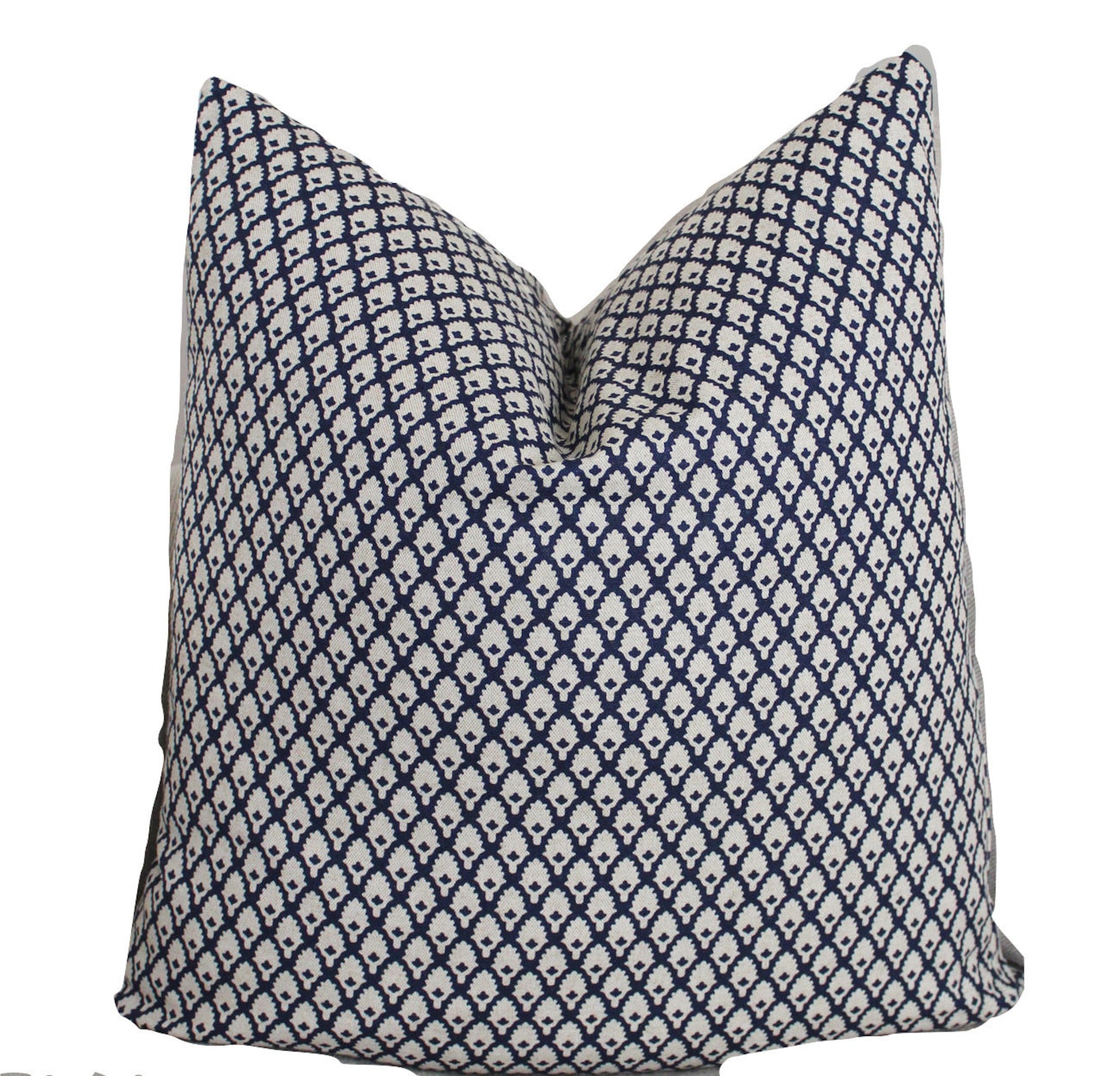 Navy Linen Pillow Cover Decorative Throw Pillow Accent Etsy