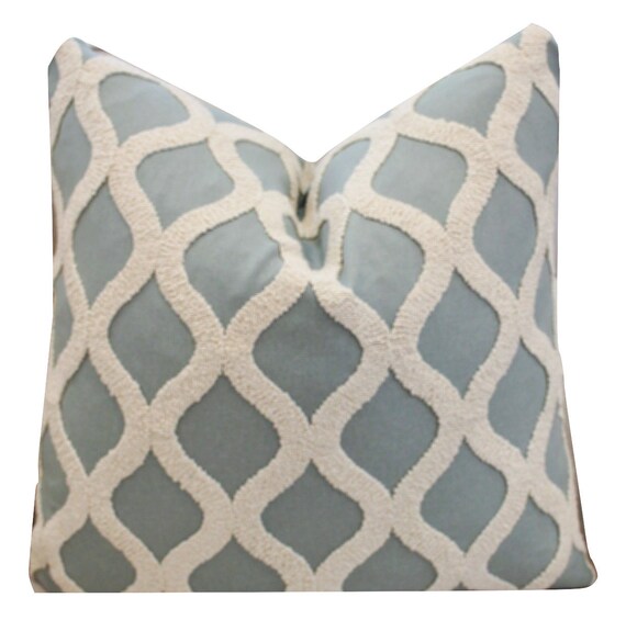 Haviland Spa Trellis Chenille Pillow Chenille Throw Pillow Cover