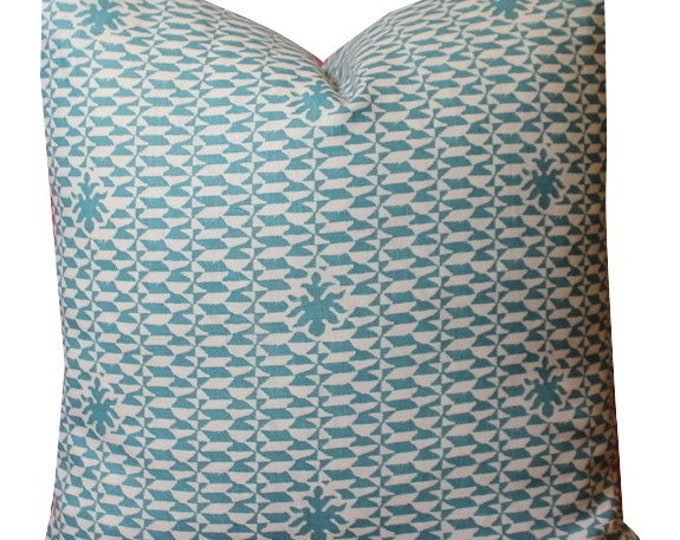 Quadrille Pillow Cover // Quadrille Carlo Linen Custom Etsy