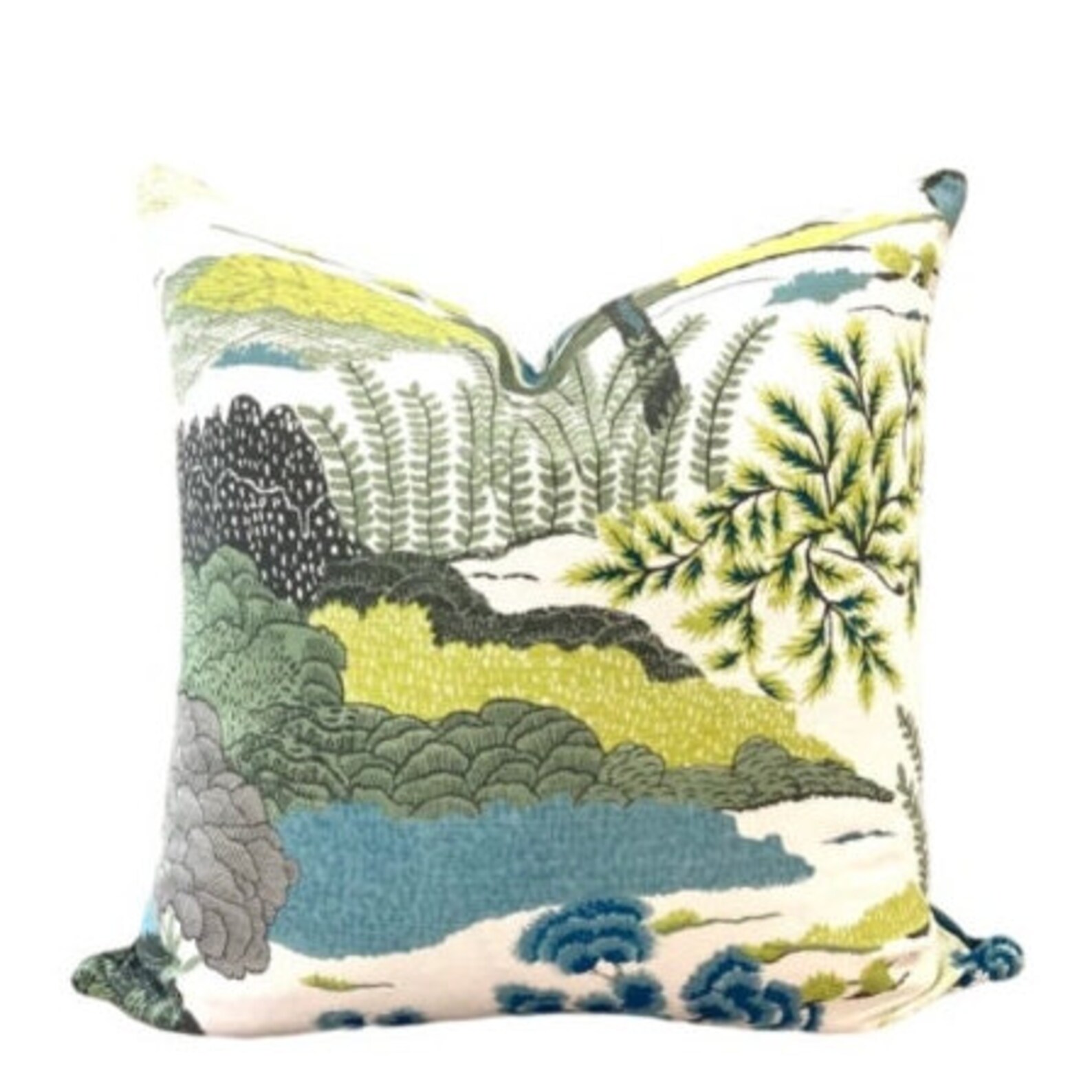 Daintree Pillow Cover // Thibaut Daintree Blue Moon Print Etsy