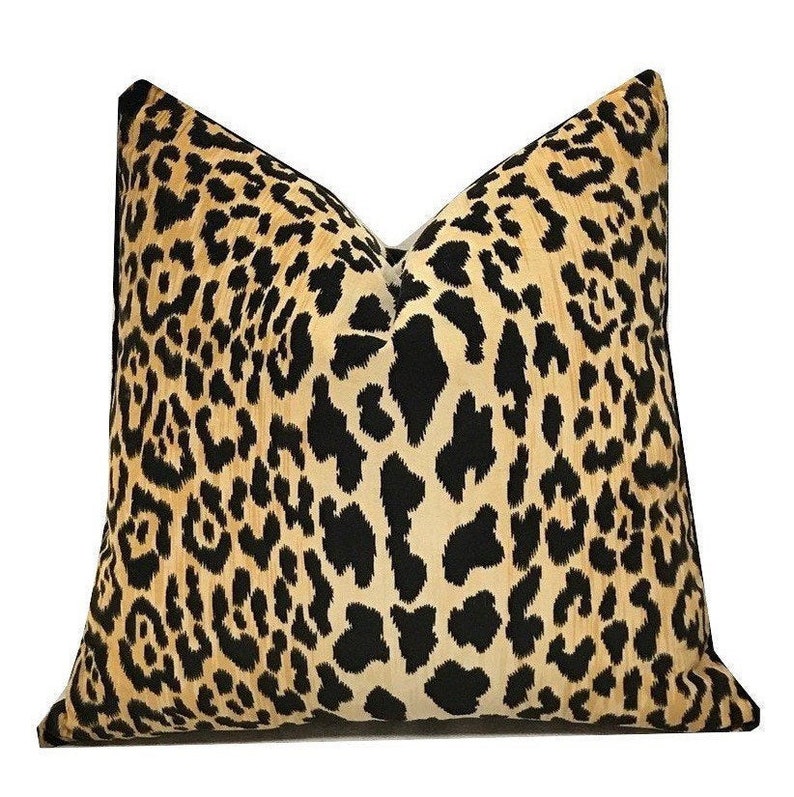 Velvet Leopard Pillow Cover // Bold Leopard Animal Print Etsy