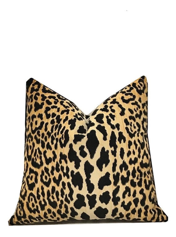 velvet leopard pillow