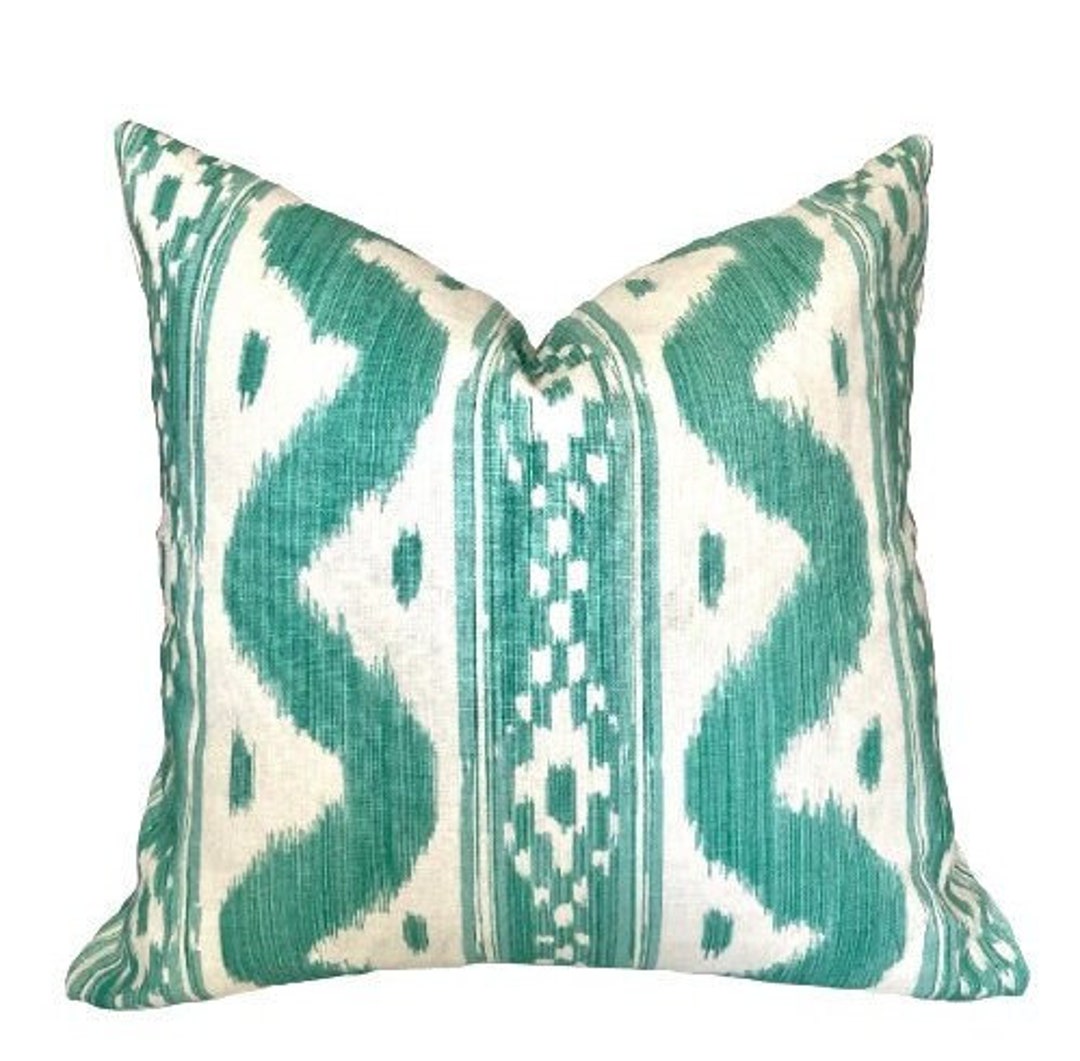 Quadrille Pillow Cover // Quadrille Bali Hai Linen Custom Etsy