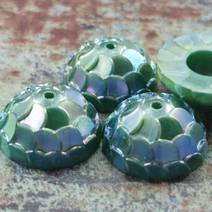 Vintage Cabochons (10 psc), 20mm Vintage Plastic Lucite Ronde Flat Back Knoppen / Cabines