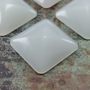cabochons carrés vintage (6 pièces), cabochons en Lucite 28 mm, fournitures pour bijoux vintage - sq01