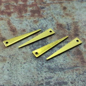 4.5x24 x0.8 mm Triangle  Raw Brass Charms , DIY jewelry Findings, Earring Supply,  Dangle Charms