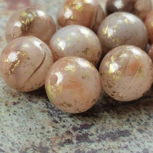 Vintage Round Beads ( 20 Pcs ), 12mm , Vintage Plastic Beads , German Lucite Beads