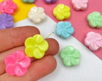 Gemischte Farbe Acryl Blumen Perlen, Einzigartige Spacer Perlen, Blumen Kunststoff Perlen, Hochwertige Perlen