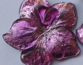 10 pcs Vintage Purple Flower Beads ,Lucite Beads , bk082