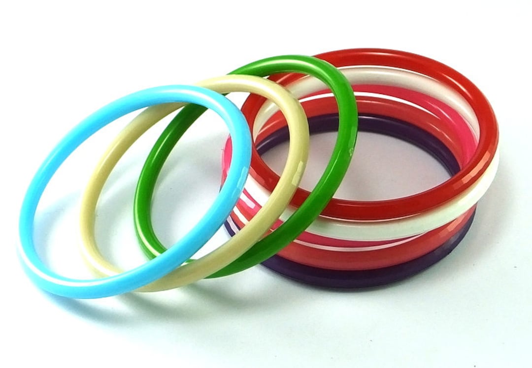 Faceted Vintage Plastic Bangles 2pcs 75x5mm internal Measure 65mm Vintage Bracelet Bracelet Supply Vintage Jewelry Etsy Canada