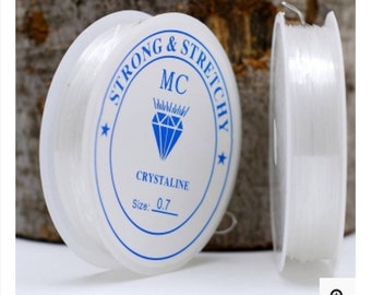 Beading string , Clear Jewellery Beading Wire ,Elastic Stretchy for Jewellery Making Bracelet Necklace ,Craft Beads Line DIY String 10 meter