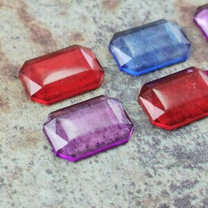 cabines transparentes vintage (20 pièces), cabines rectangulaires, cabochon allemand vintage, cabines en plastique de 14 mm,