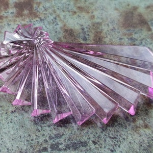 Vintage nautilus beads , Clear pink chandelier beads , Large seashell beads , 57mm German earring supplies   - VB125 ssb