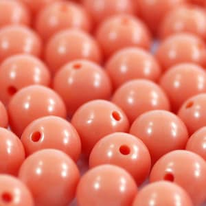 20 個 ラウンド ヴィンテージ プラスチック ドイツ ビーズ、7 mm、ルーサイト ビーズ - bk132