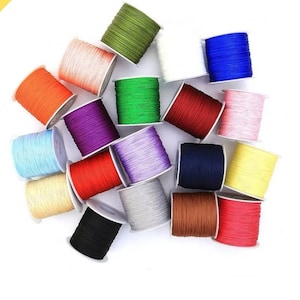 0.8mm Parachute Cord – Durable Thin Nylon Cord for Crafting, Jewelry, DIY, Macramé, and Outdoor Use
