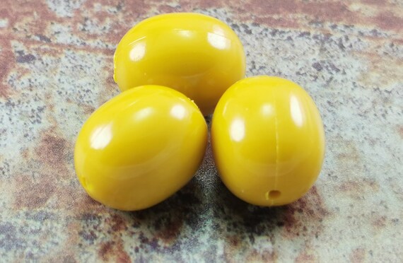 ヴィンテージオーバルビーズ、ルーサイトビーズ、18 mmドイツビーズ