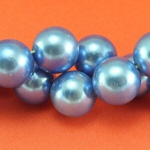 Vintage plastic pearl beads (20pcs) , 14mm , Round plastic pearl