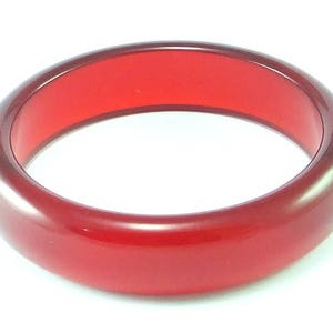 Transparent Red Vintage Plastic Bangles , 82x16x08mm (internal measure 65mm) , Vintage Bracelet  , Bracelet Supply , Vintage Jewelry