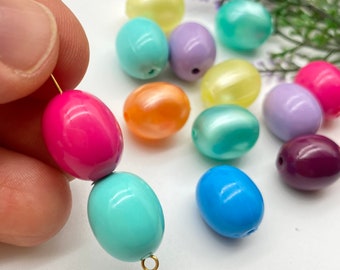 Acrylic Oval Spacer Beads High Quality Pastel Beads Beads for Jewelry Making Plastic Beads Stylish and  Perfect for Bracelets and Earrings